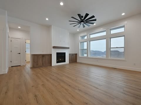 918 Jack Lane family room with light wood floors and mountain views
